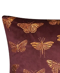 Edie@Home Butterflies Moths Decorative Pillow, 13" x 20"