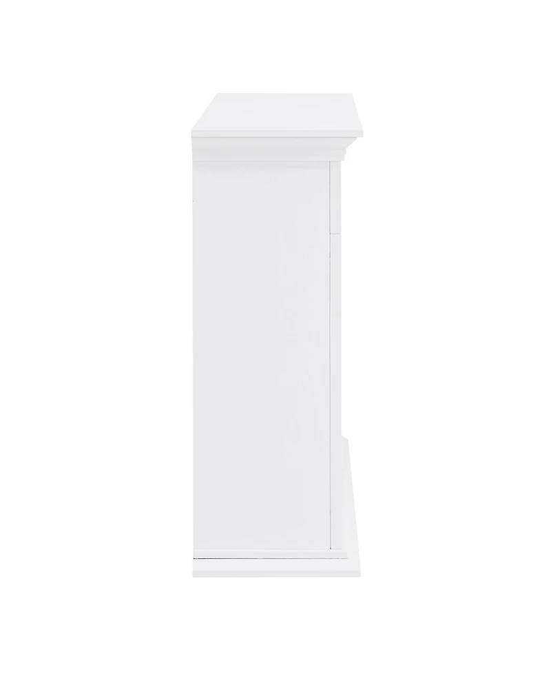 Southern Enterprises Anika Marble Tiled Color Changing Electric Fireplace