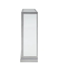 Southern Enterprises Audrey Faux Stone Mirrored Electric Fireplace