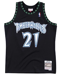 Men's Mitchell & Ness Kevin Garnett Black Minnesota Timberwolves 1997-98 Hardwood Classics Swingman Player Jersey