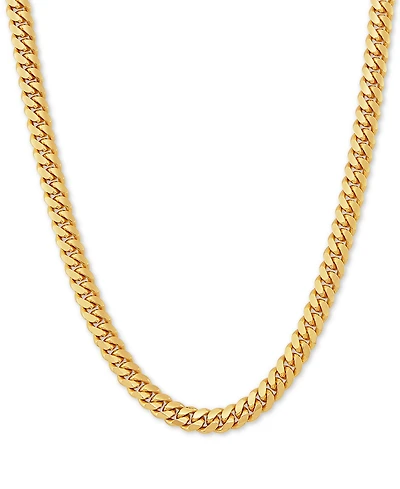 Cuban Link 24" Chain Necklace in 18k Gold-Plated Sterling Silver