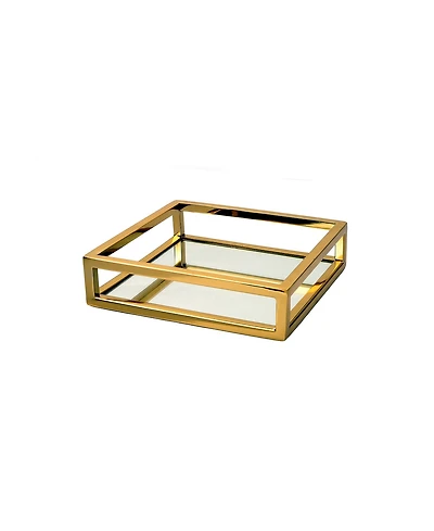 Classic Touch 8" Square Mirror Napkin Holder