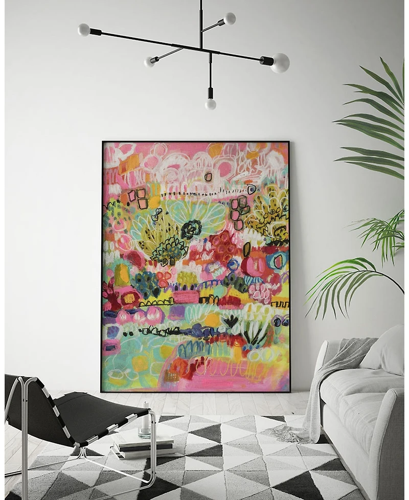 Giant Art 24" x 18" Boho Garden Iii Art Block Framed Canvas