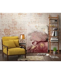 Giant Art 32" x 24" Ocean Splash I Crimson Version Museum Mounted Canvas Print