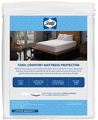 Sealy Cool Comfort Fitted Mattress Protector, Queen