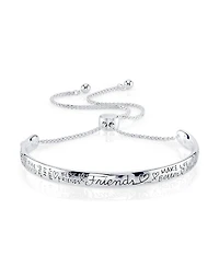 Unwritten "Friends" Silver Plated Adjustable Bolo Bracelet