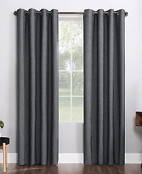 Sun Zero Noir Textured Thermal Blackout Curtain Collection