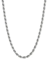 Rope Link 24" Chain Necklace in Sterling Silver