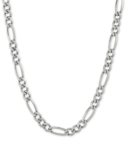 Figaro Link Chain 18" Necklace (4-1/3mm) in Sterling Silver