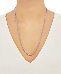 Wheat Link 24" Chain Necklace (2-1/2mm) in 18k Gold-Plated Sterling Silver or Sterling Silver
