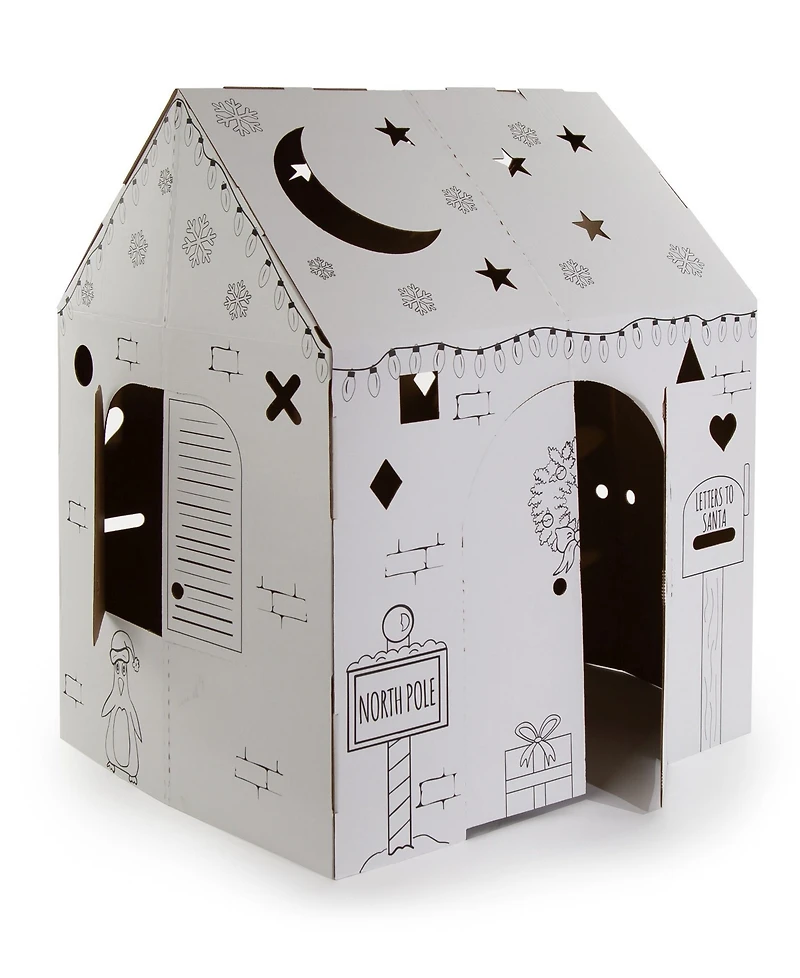 Easy Playhouse Holiday Cottage Cardboard Playhouse