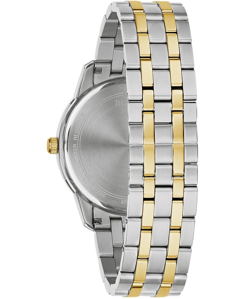 Bulova Men's Sutton Diamond-Accent Two-Tone Stainless Steel Bracelet Watch 40mm