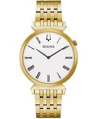 Bulova Men's Regatta Gold-Tone Stainless Steel Bracelet Watch 38mm