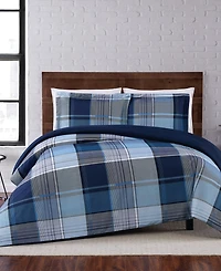 Truly Soft Trey Plaid 3-Pc. Duvet Cover Set, Full/Queen