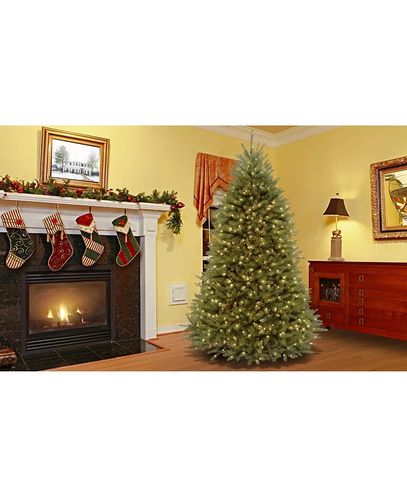 National Tree Company 9' Dunhill Fir Hinged Tree with Clear Lights
