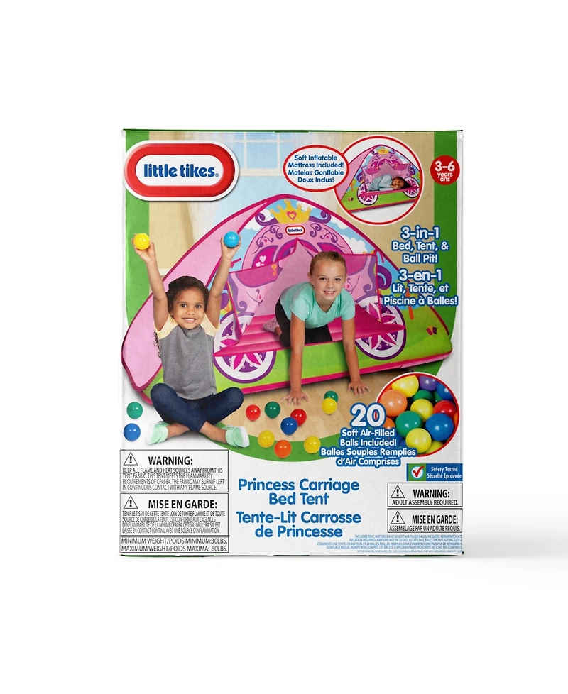 Little Tikes Enchanted Princess Carriage 3-In-1 Bed, Tent, Ball Pit