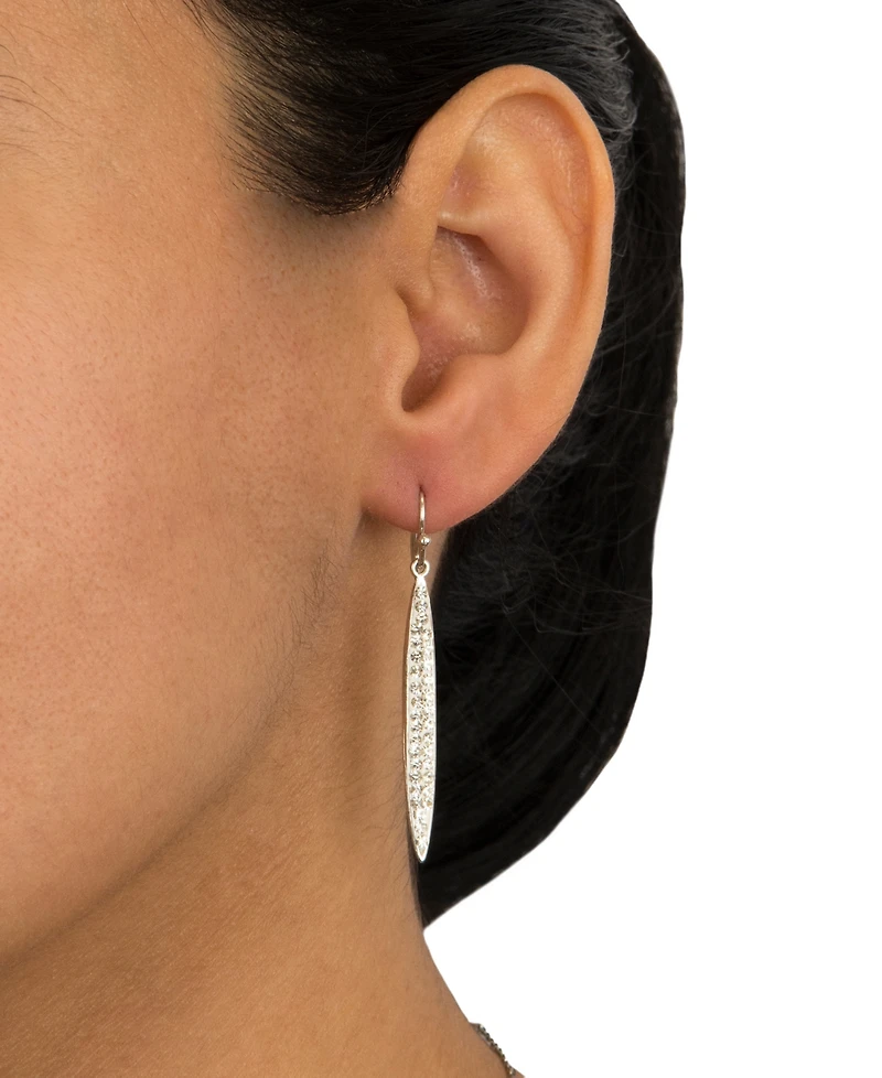 Giani Bernini Crystal Pave Drop Earrings in 14k Gold-Plated Sterling Silver, Created for Macy's