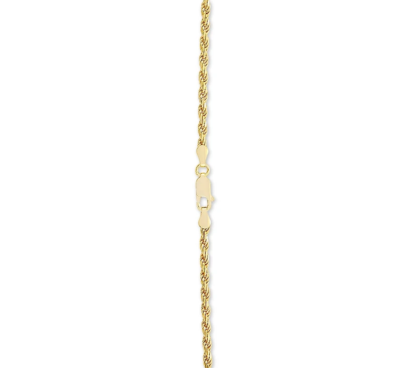 Rope Link 20" Chain Necklace in 18k Gold-Plated Sterling Silver