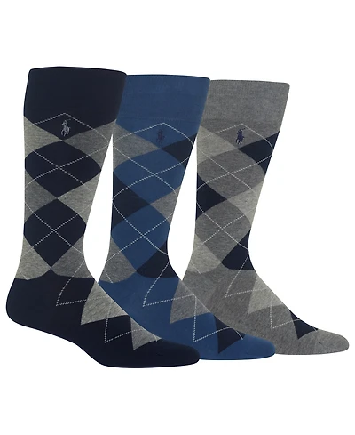 Polo Ralph Lauren Men's 3-Pack Argyle Dress Socks
