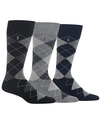 Polo Ralph Lauren Men's 3-Pack Argyle Dress Socks