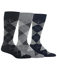 Polo Ralph Lauren Men's 3-Pack Argyle Dress Socks