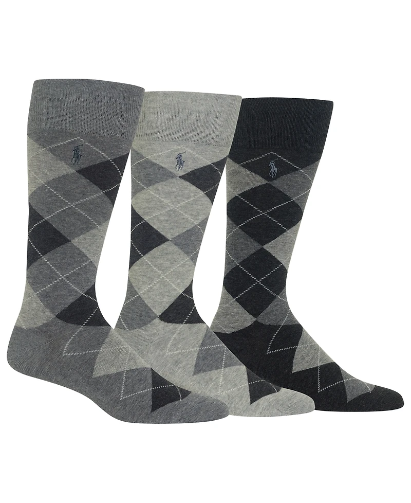 Polo Ralph Lauren Men's 3-Pack Argyle Dress Socks