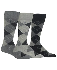 Polo Ralph Lauren Men's 3-Pack Argyle Dress Socks