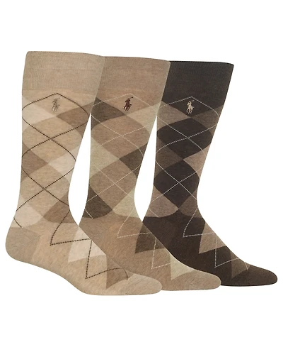Polo Ralph Lauren Men's 3-Pack Argyle Dress Socks