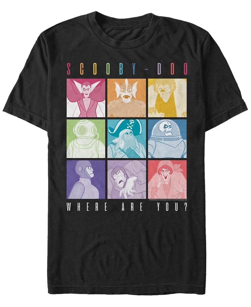 Fifth Sun Scooby-Doo Men's Rainbow Monster Box Up Short Sleeve T-Shirt