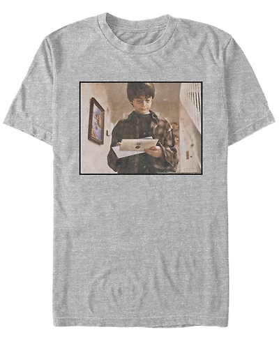 Fifth Sun Harry Potter Men's Hogwarts Letter Portrait Short Sleeve T-Shirt
