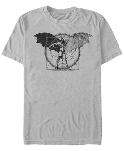 Fifth Sun Dc Men's Batman Geometric Schematic Short Sleeve T-Shirt