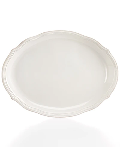 Lenox Dinnerware, French Perle Bead White Oval Platter