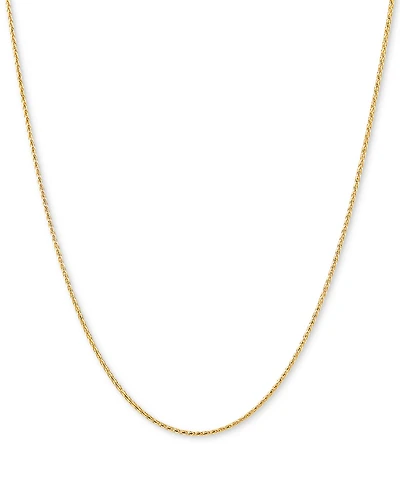 Italian Gold Wheat Link 20" Chain Necklace in 14k Gold