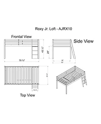 Alaterre Furniture Twin Roxy Junior Loft Tent