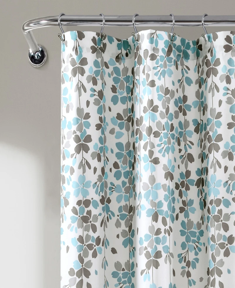 Lush Decor Weeping Flower Shower Curtain, 72" x