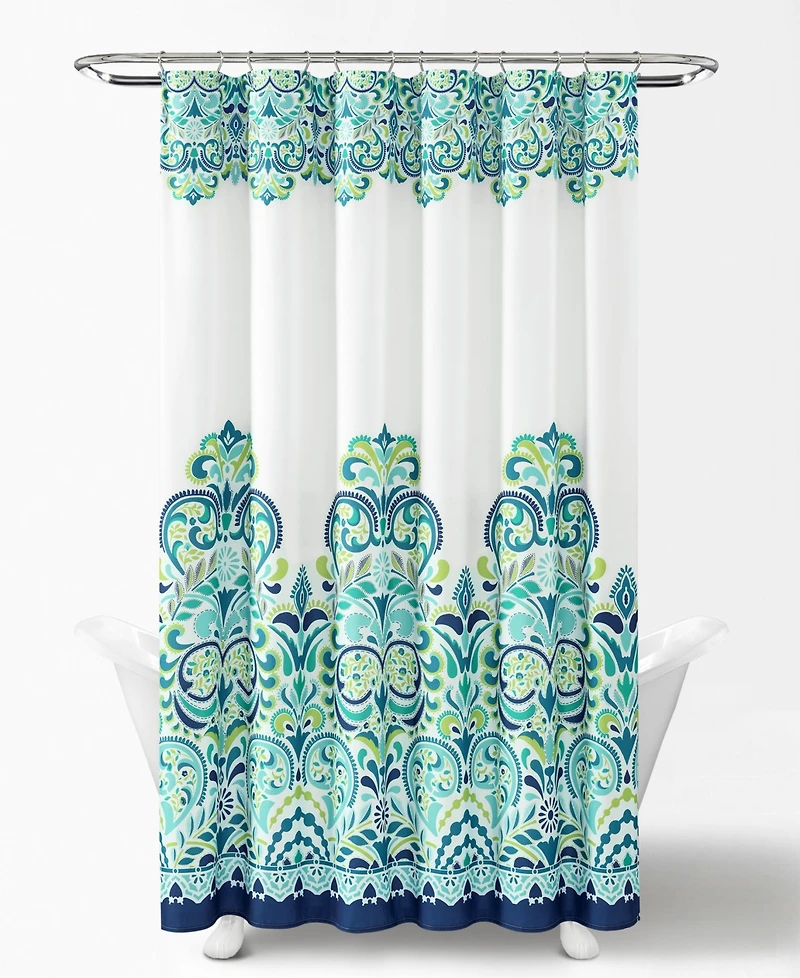 Lush Decor Clara Bohemian Shower Curtain, 72" x