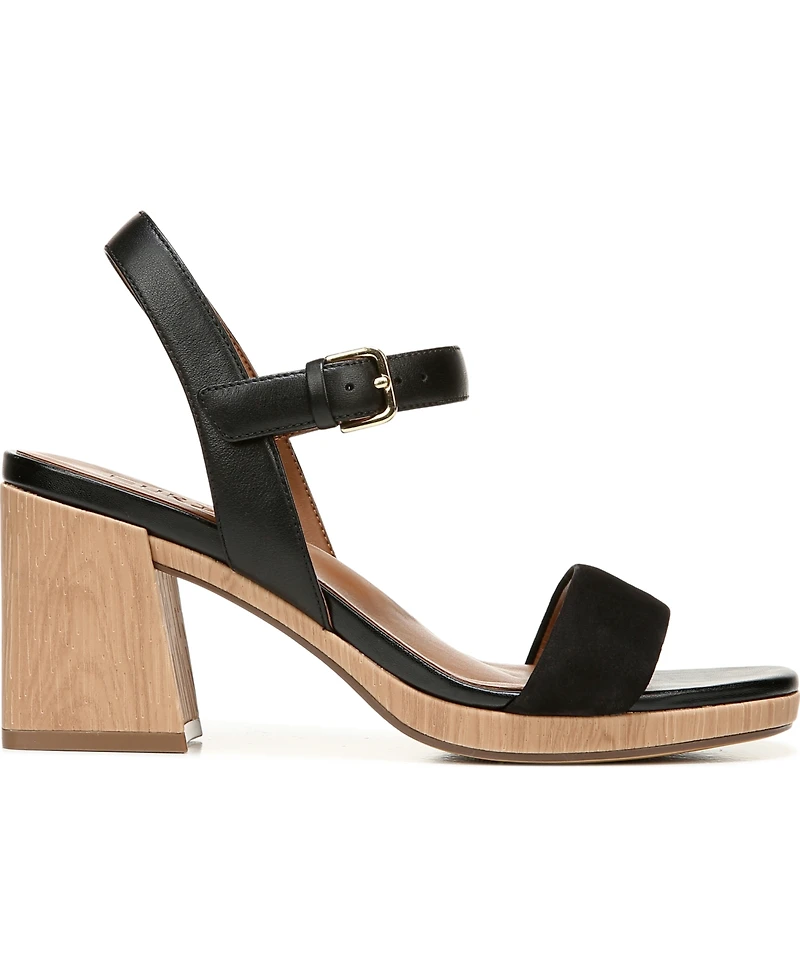 Naturalizer Women's Rose Block Heel Open Square Toe Platform Sandals
