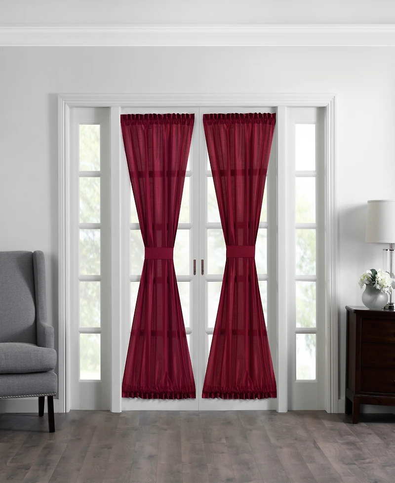 Elrene Home Fashions Colette Faux Silk French Door Window Panel