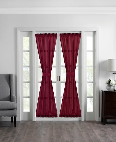 Elrene Home Fashions Colette Faux Silk French Door Window Panel