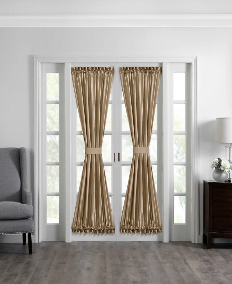Elrene Home Fashions Colette Faux Silk French Door Window Panel
