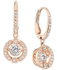 Swarovski Silver-Tone Caged Crystal Drop Earrings