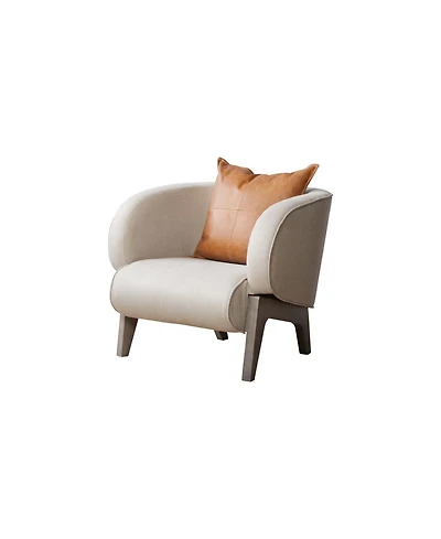 Union Home Accent Chair with Linen Upholstery