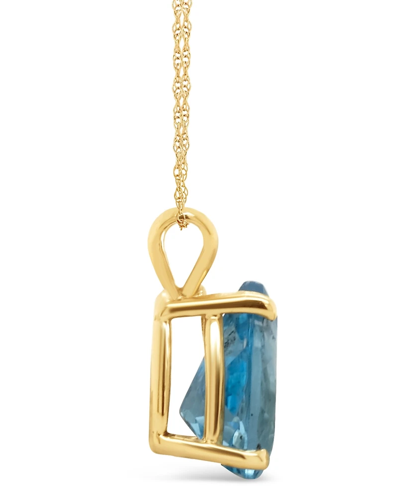 Swiss Blue Topaz (3-5/8 ct. t.w.) Pendant Necklace 14K Yellow Gold. Also Available Amethyst and Citrine