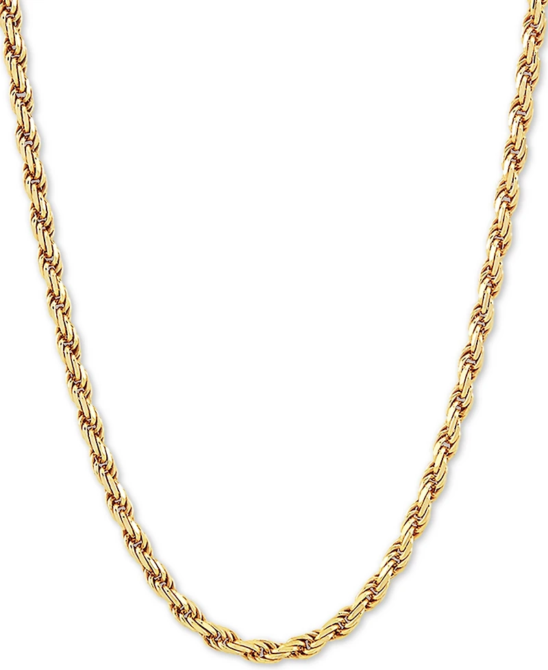Rope Link 18" Chain Necklace in 18k Gold-Plated Sterling Silver