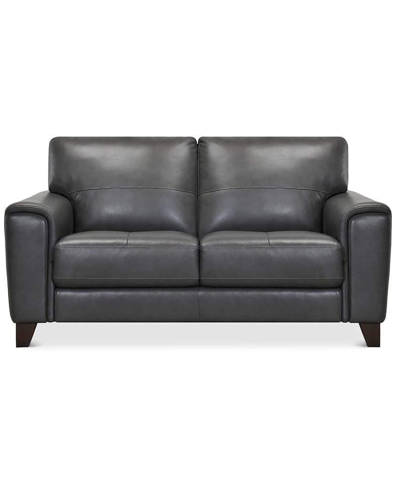 Brayna 65" Classic Leather Loveseat, Created for Macy's