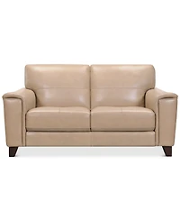 Brayna 65" Classic Leather Loveseat, Created for Macy's