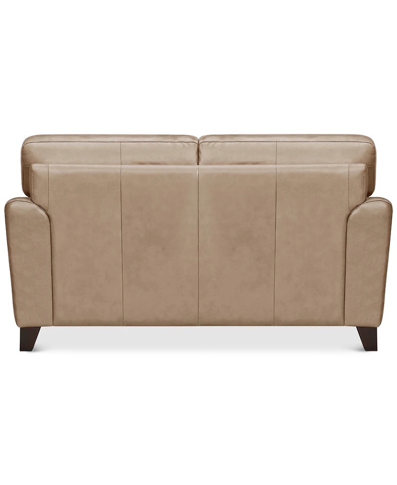 Brayna 65" Classic Leather Loveseat, Created for Macy's