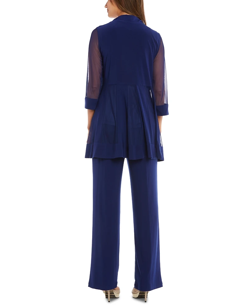 R & M Richards Embellished Layered-Look Pantsuit