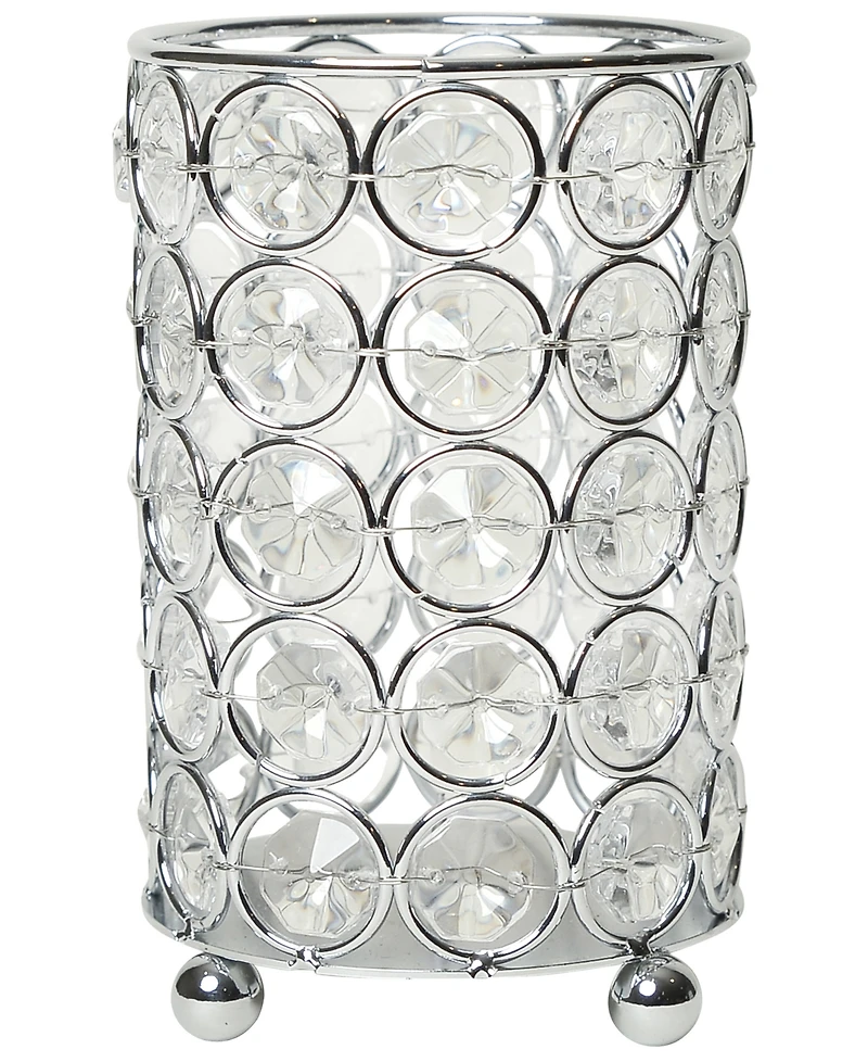Elegant Designs Elipse Crystal Decorative Flower Vase, Candle Holder