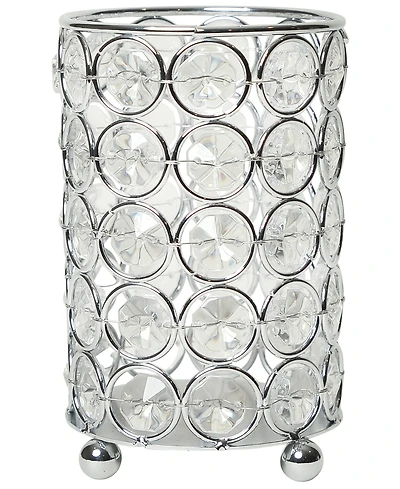 Elegant Designs Elipse Crystal Decorative Flower Vase, Candle Holder